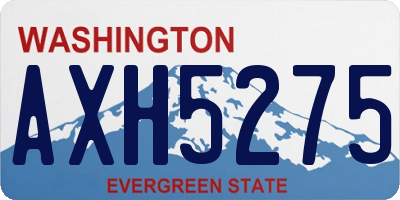 WA license plate AXH5275