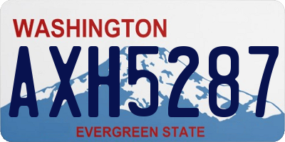 WA license plate AXH5287