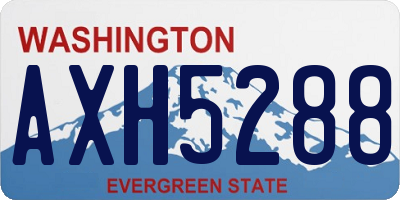 WA license plate AXH5288