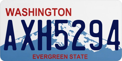 WA license plate AXH5294