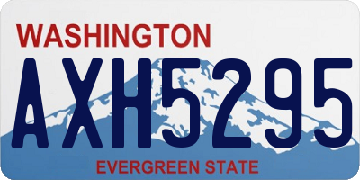 WA license plate AXH5295