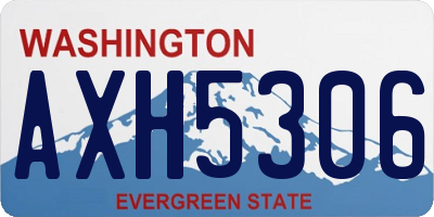 WA license plate AXH5306