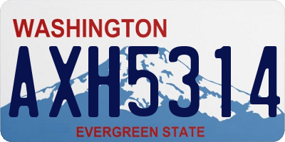 WA license plate AXH5314