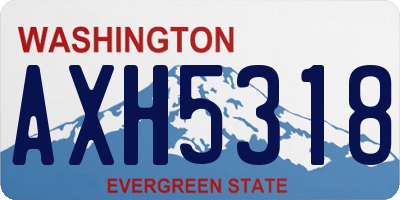 WA license plate AXH5318