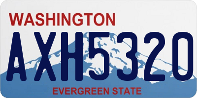 WA license plate AXH5320