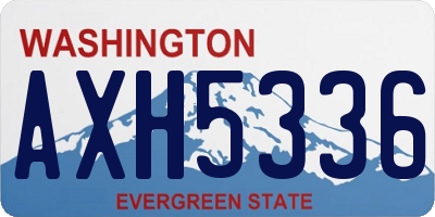 WA license plate AXH5336