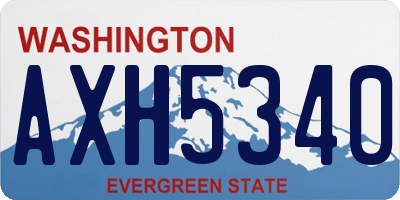 WA license plate AXH5340