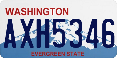 WA license plate AXH5346