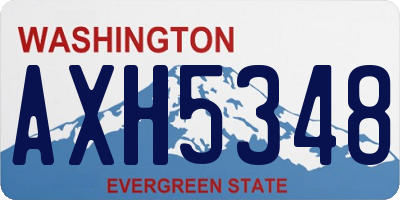 WA license plate AXH5348