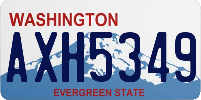 WA license plate AXH5349