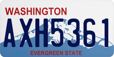 WA license plate AXH5361