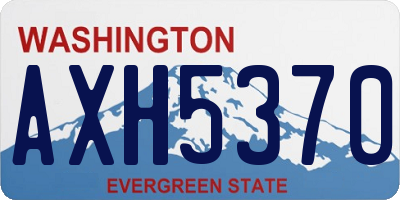WA license plate AXH5370