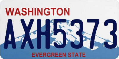 WA license plate AXH5373
