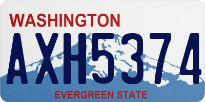 WA license plate AXH5374
