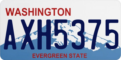 WA license plate AXH5375