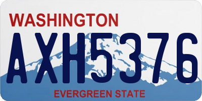 WA license plate AXH5376