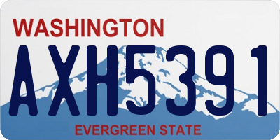 WA license plate AXH5391