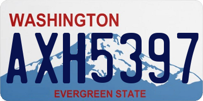 WA license plate AXH5397