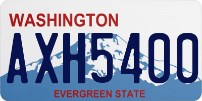 WA license plate AXH5400