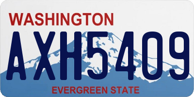 WA license plate AXH5409
