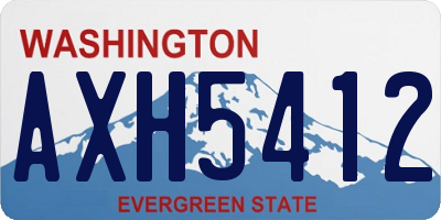 WA license plate AXH5412