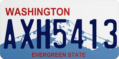 WA license plate AXH5413