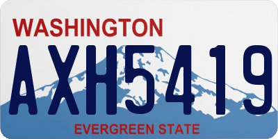 WA license plate AXH5419