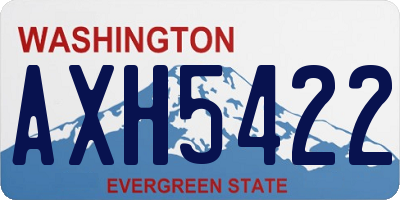 WA license plate AXH5422