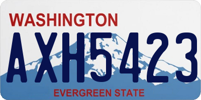 WA license plate AXH5423