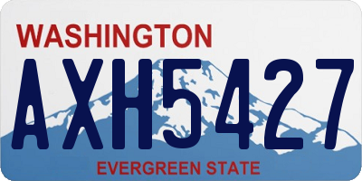 WA license plate AXH5427