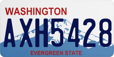 WA license plate AXH5428