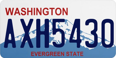 WA license plate AXH5430