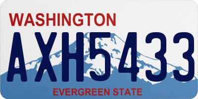 WA license plate AXH5433