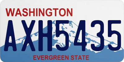 WA license plate AXH5435