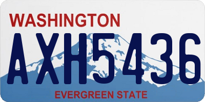WA license plate AXH5436