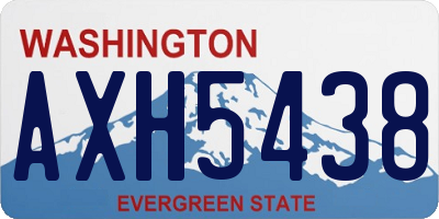 WA license plate AXH5438