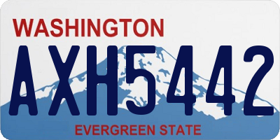 WA license plate AXH5442