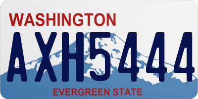 WA license plate AXH5444