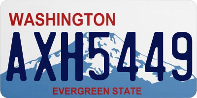 WA license plate AXH5449