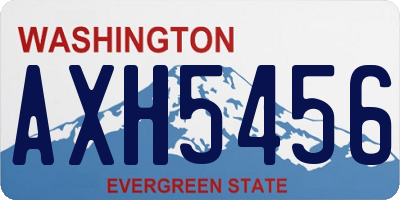 WA license plate AXH5456