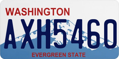 WA license plate AXH5460