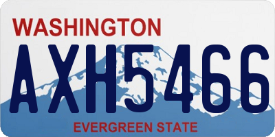 WA license plate AXH5466