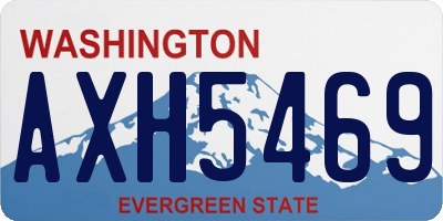 WA license plate AXH5469