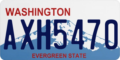WA license plate AXH5470