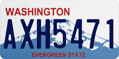 WA license plate AXH5471