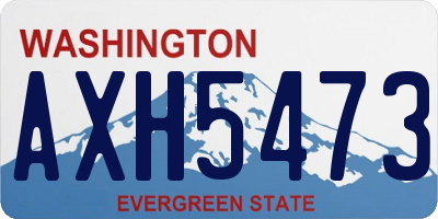 WA license plate AXH5473