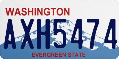 WA license plate AXH5474