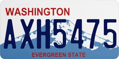 WA license plate AXH5475