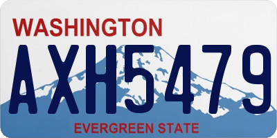 WA license plate AXH5479