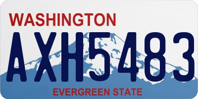 WA license plate AXH5483